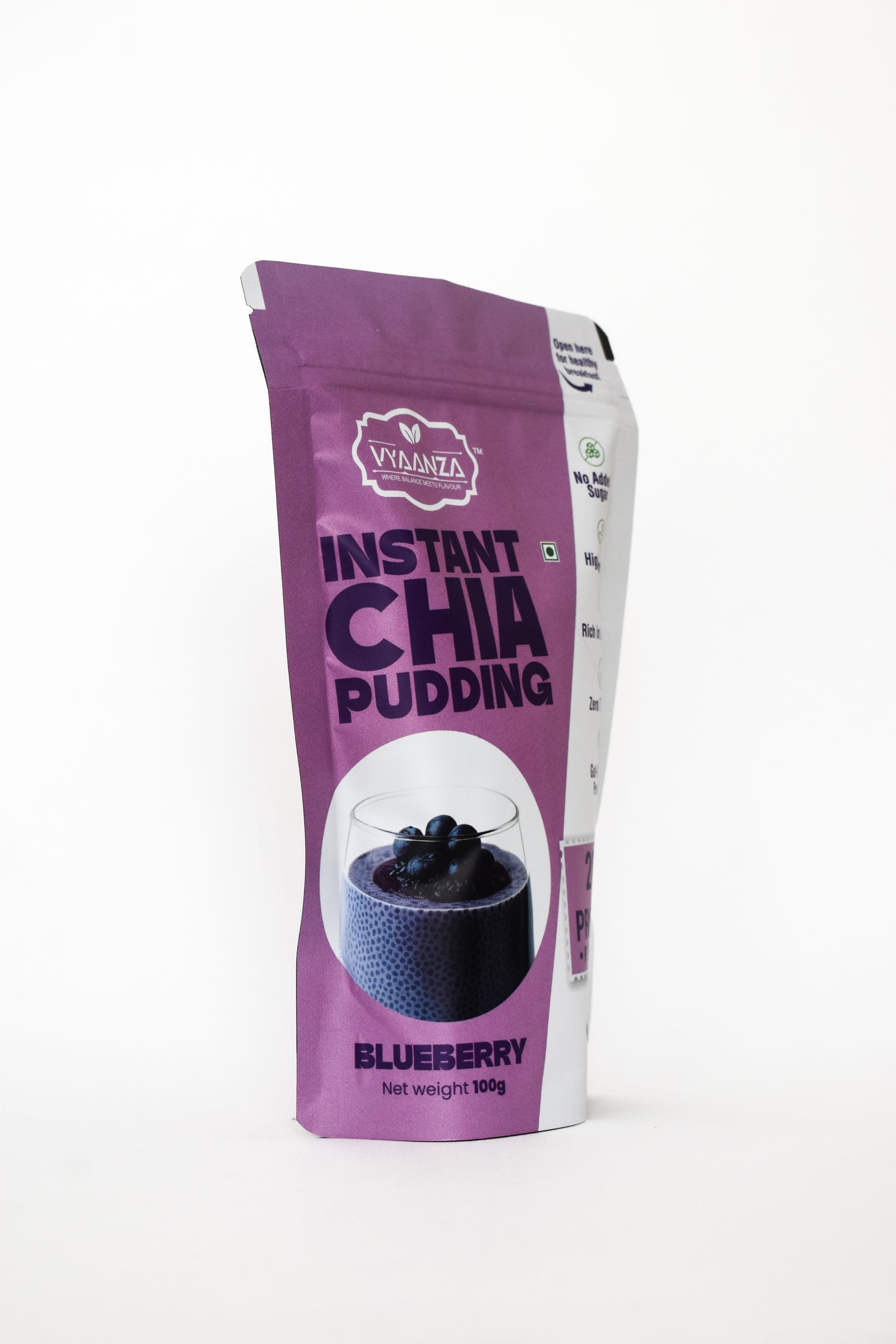 Blueberry Instant Chia Pudding