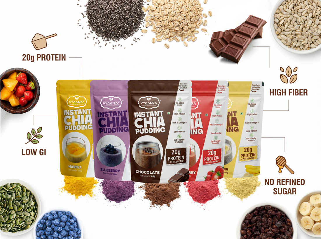 Vyaanza Allulose Sweetened Instant Chia Pudding Premix India