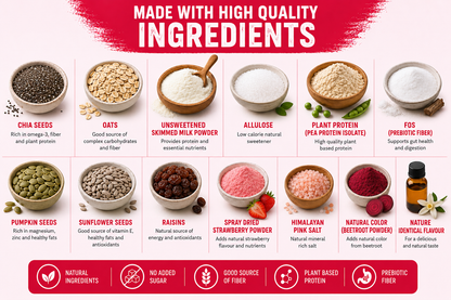 Strawberry Instant Chia Pudding – High Protein, Sugar-Free | Vyaanza