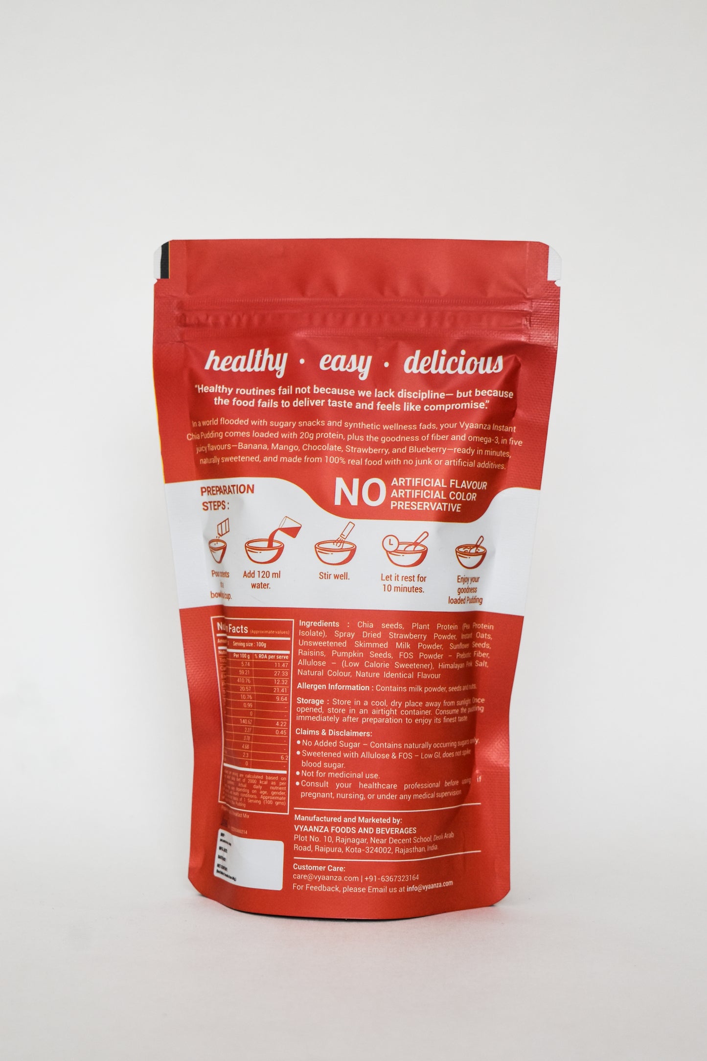 Strawberry Instant Chia Pudding