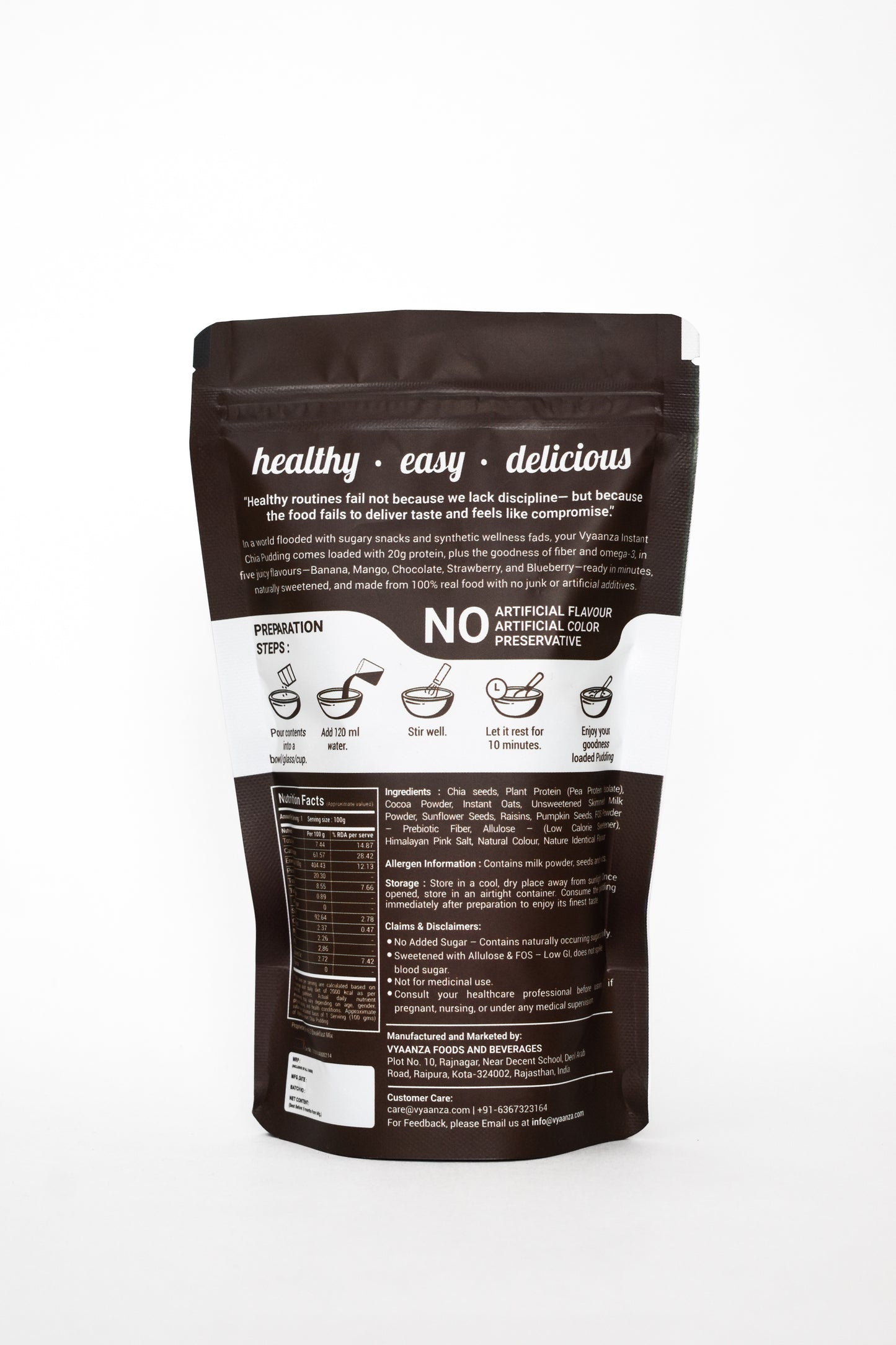 Chocolate Instant Chia Pudding